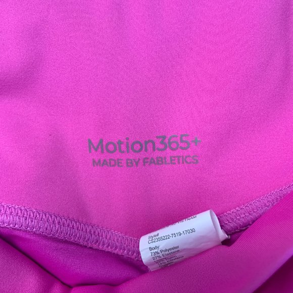 Fabletics Trinity Motion365+ High Waisted Capri Pink/Periwinkle Leggings Size S - Picture 10 of 15